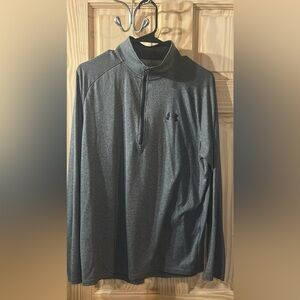 Under Armour Black and Gray Quarter-Zip Pullover